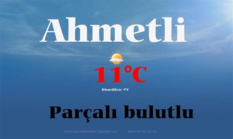 Ahmetli hava durumu 15
